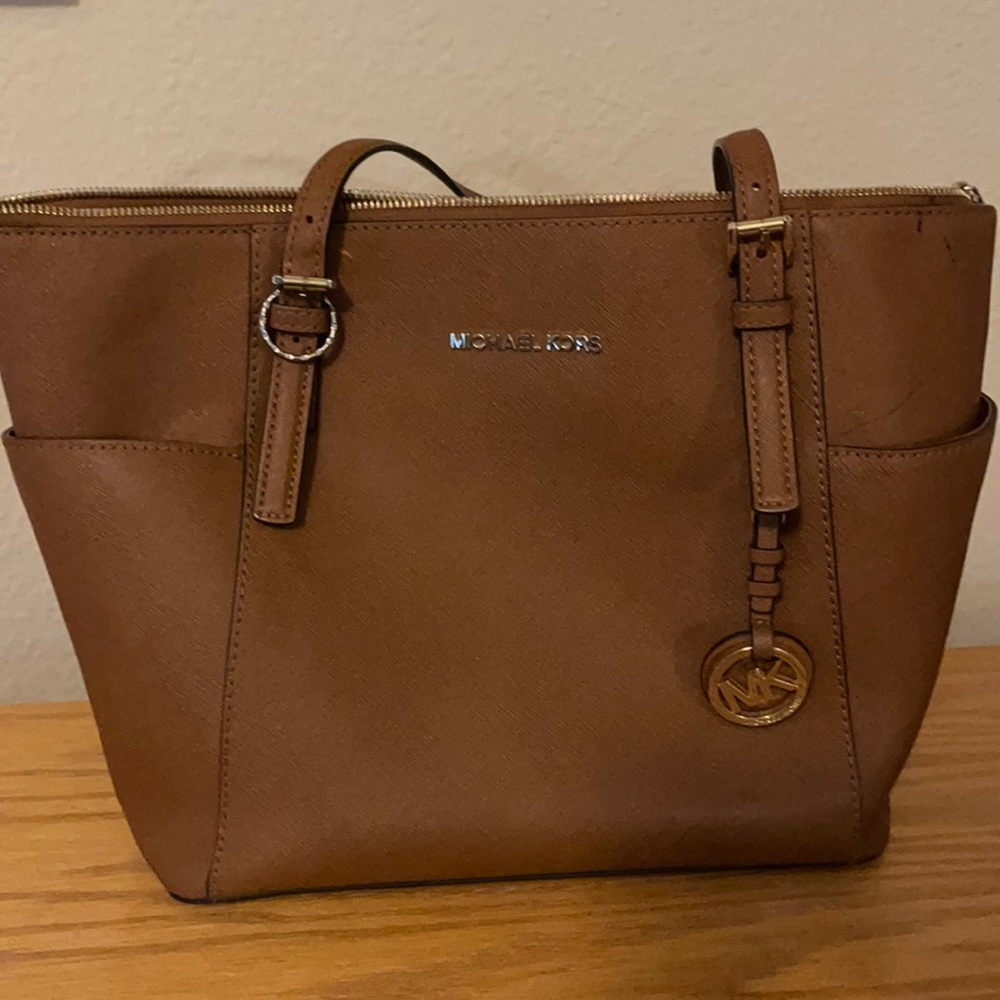 Michael Kors Large Crossgrain Leather Tote